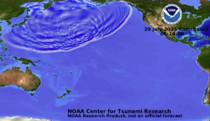 Russian Tsunami simulation