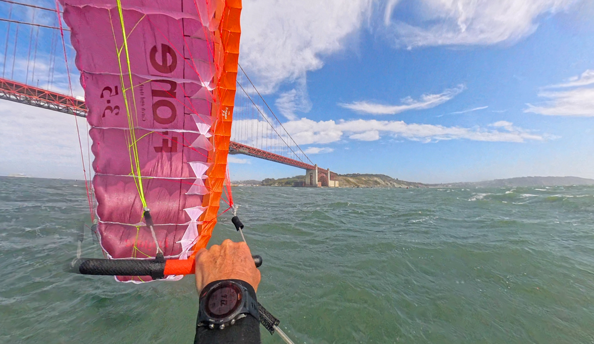 Flying off the front of the bar with the F-One Frigate parawing