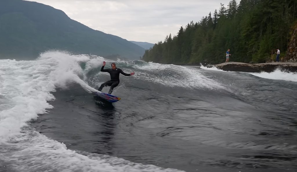 Not the sort of wave you expect in a river. Photo: Jamie O'Brien // YouTube