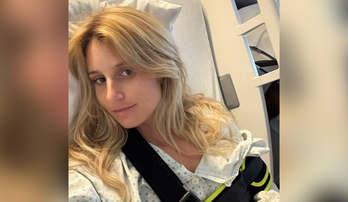 Anna Gasser is on the road to recovery after a nasty-sounding surfing injury. Photo: Anna Gasser // Instagram