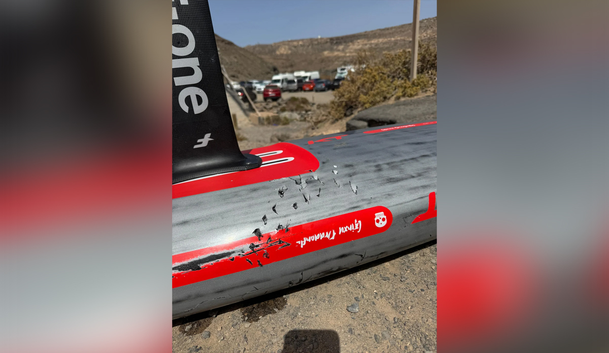 Downwind Foiler Attacked by Shark in the Canaries