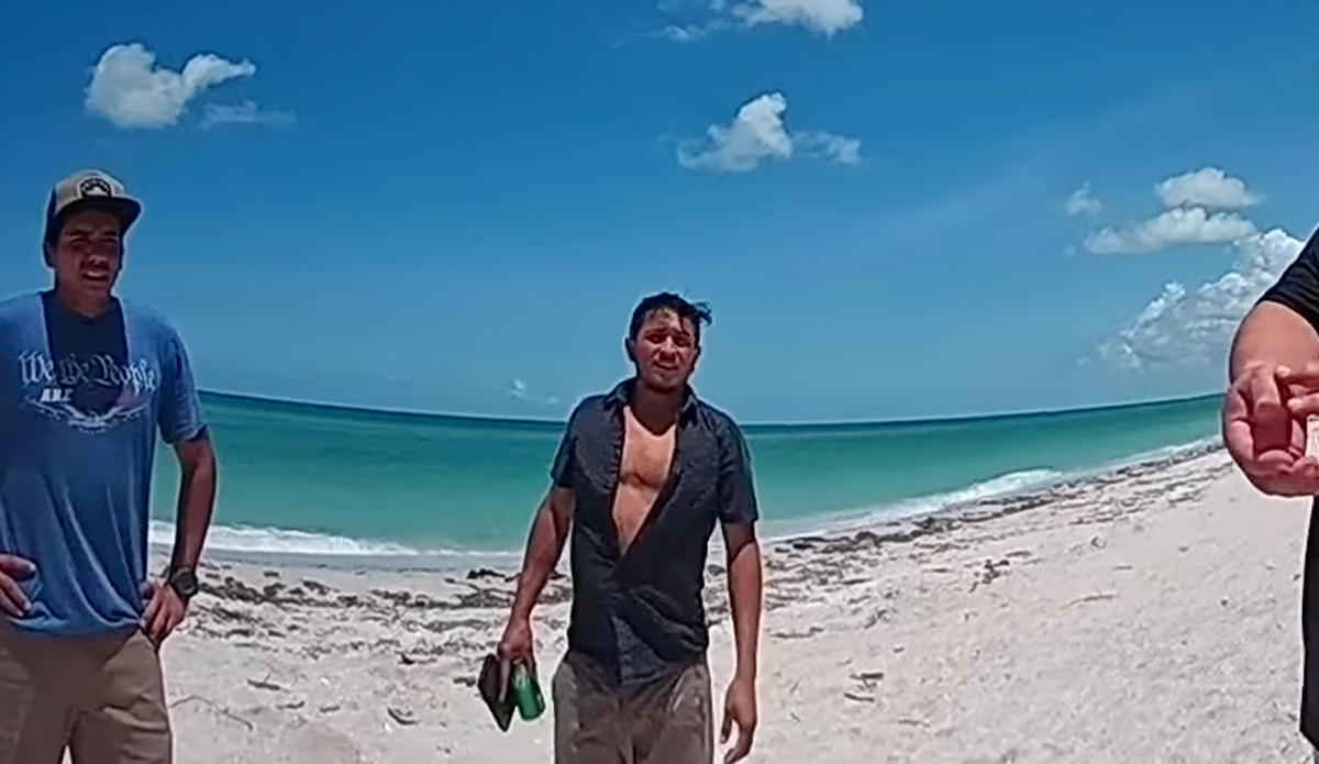 Body cam footage shows Alvarez being interviewed by authorities after helping rescue Lendel. Photo: Lee County Sheriff's Office