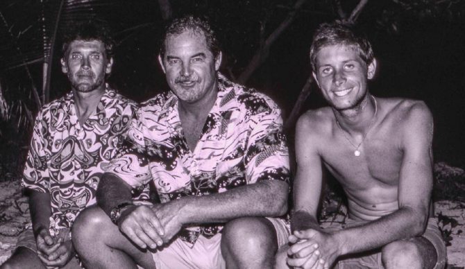 Rusty Preisendorfer (Center) is better known as the man behind Rusty Surfboards. Photo: Rusty Preisendorfer