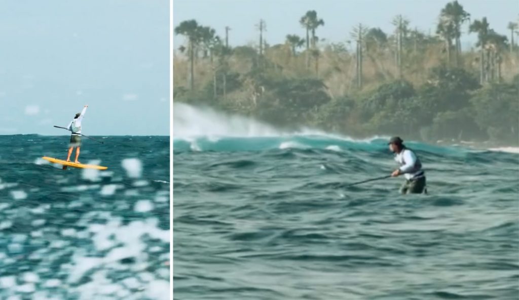 Josh Ku hydrofoiling