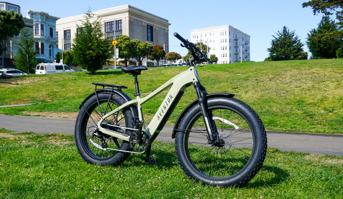 Aventon Aventure 3 hero bike on grass