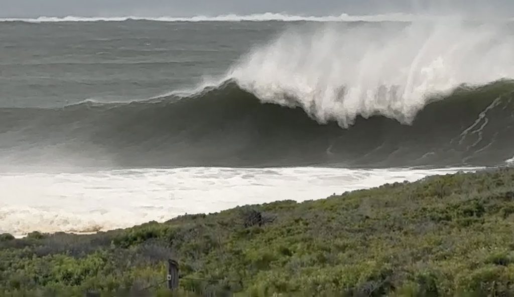 Ben Gravy surfing Hurricane Erin