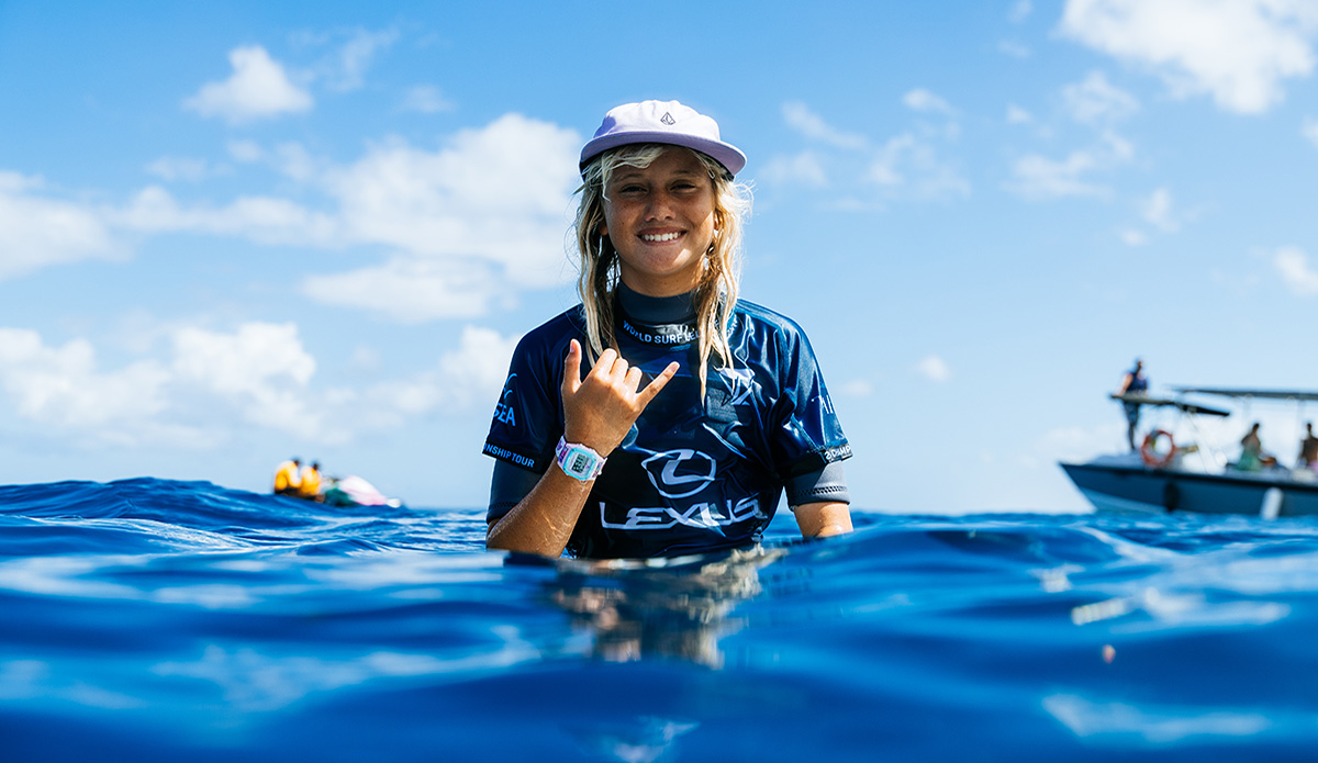 Kelia Gallina Talks Becoming the Youngest Ever CT Competitor at Pumping Teahupo'o