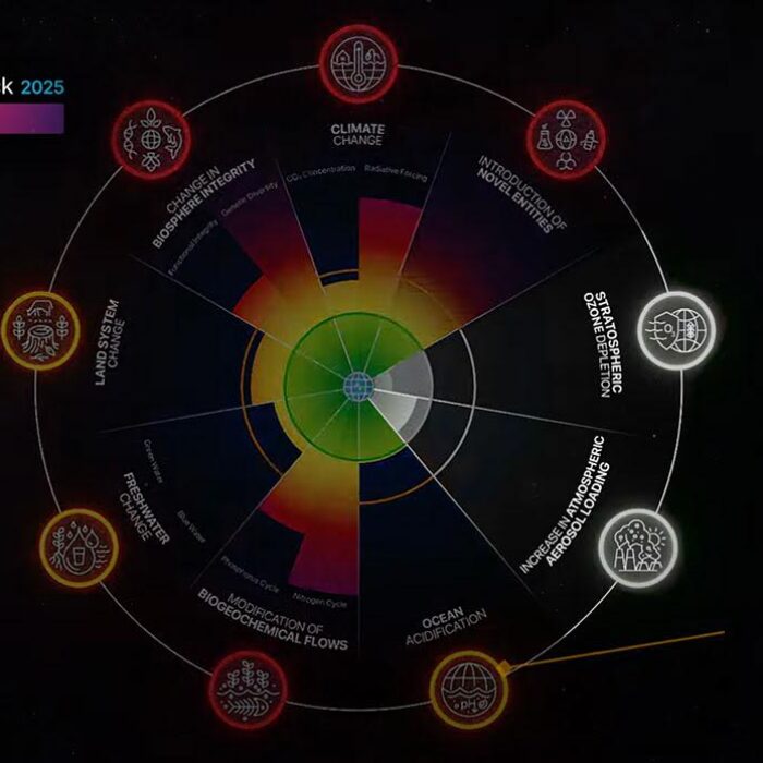 Ocean acidification chart showing 7 of 9 planetary boundaries