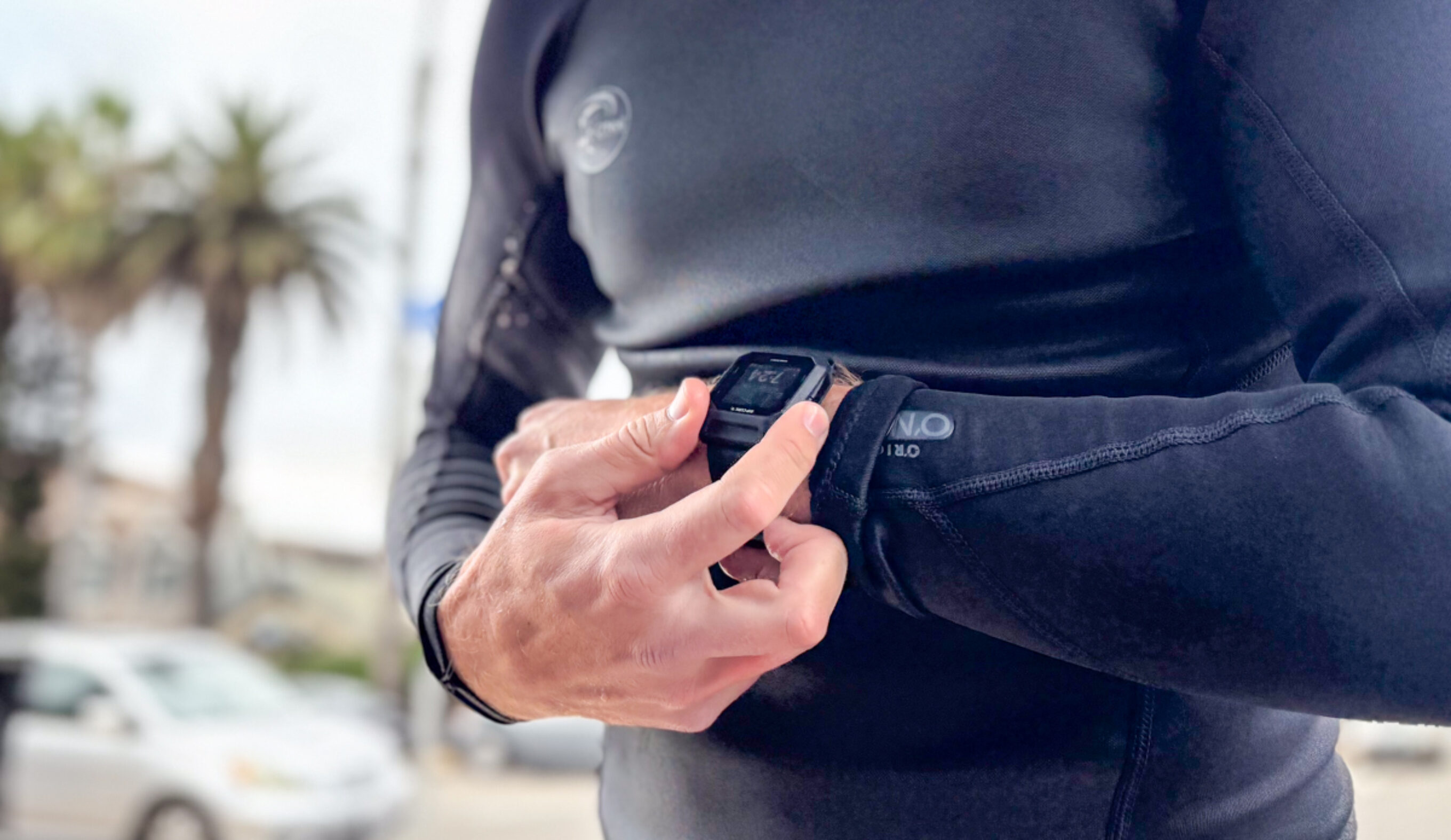 adjusting settings on the Rip Curl Search GPS3