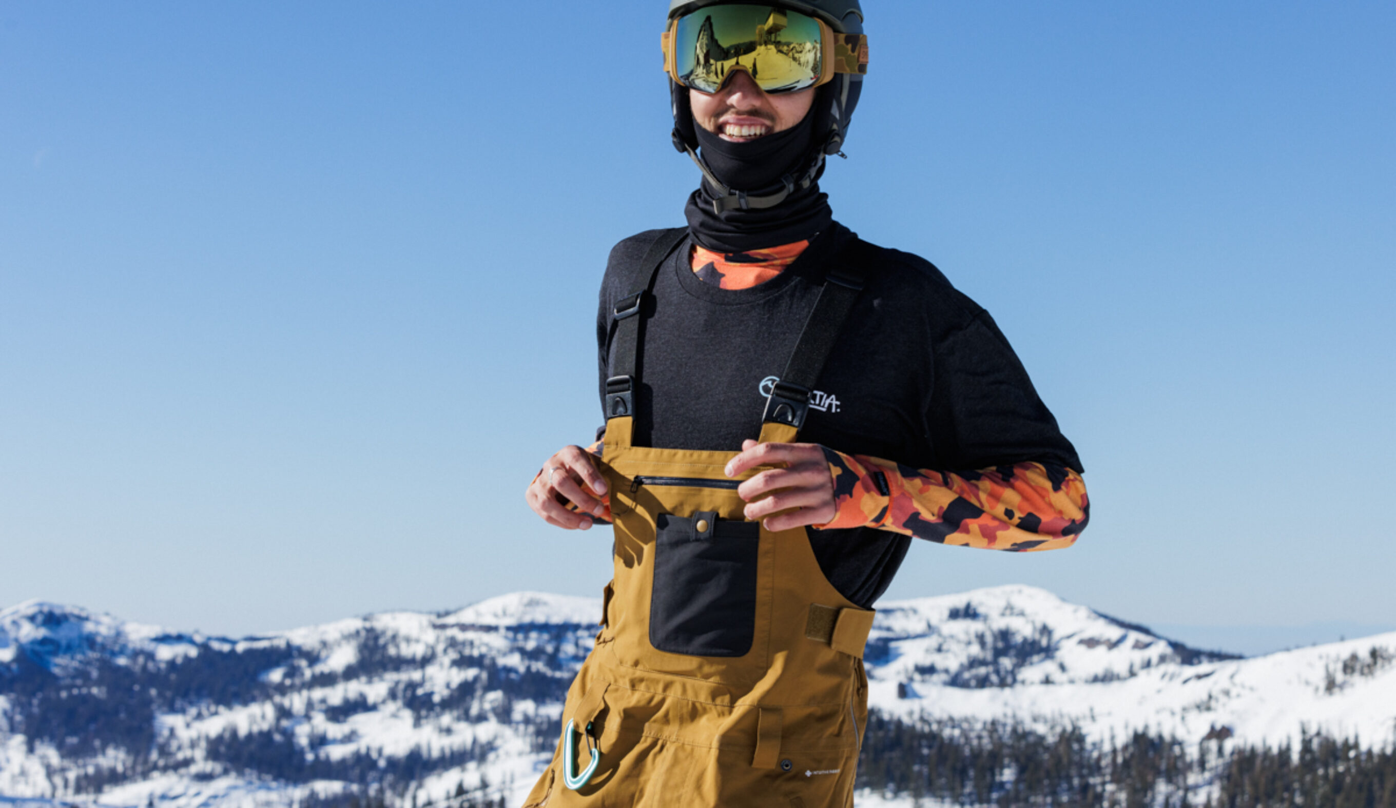 Flylow baker bibs half-body shot