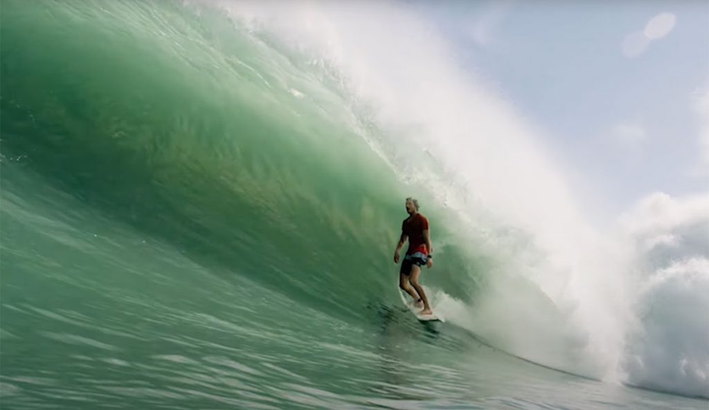 Matt Bromley surfing