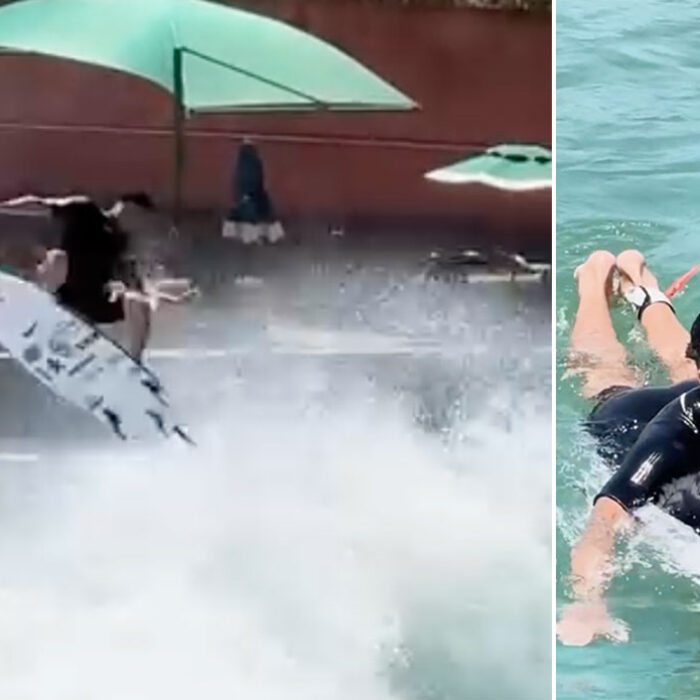 Italo Ferreira doing a 720 at the Sau Paulo Surf Club