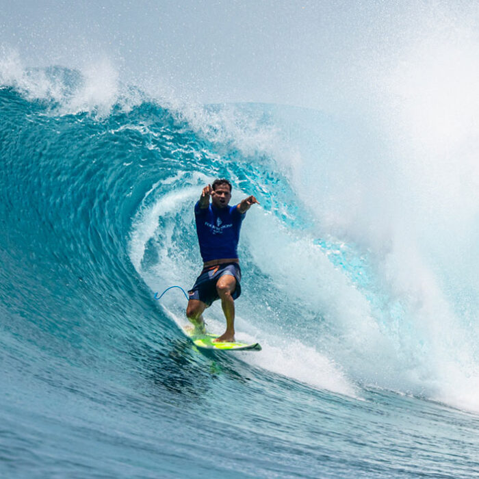 Michel Bourez surfing Sultans after winning