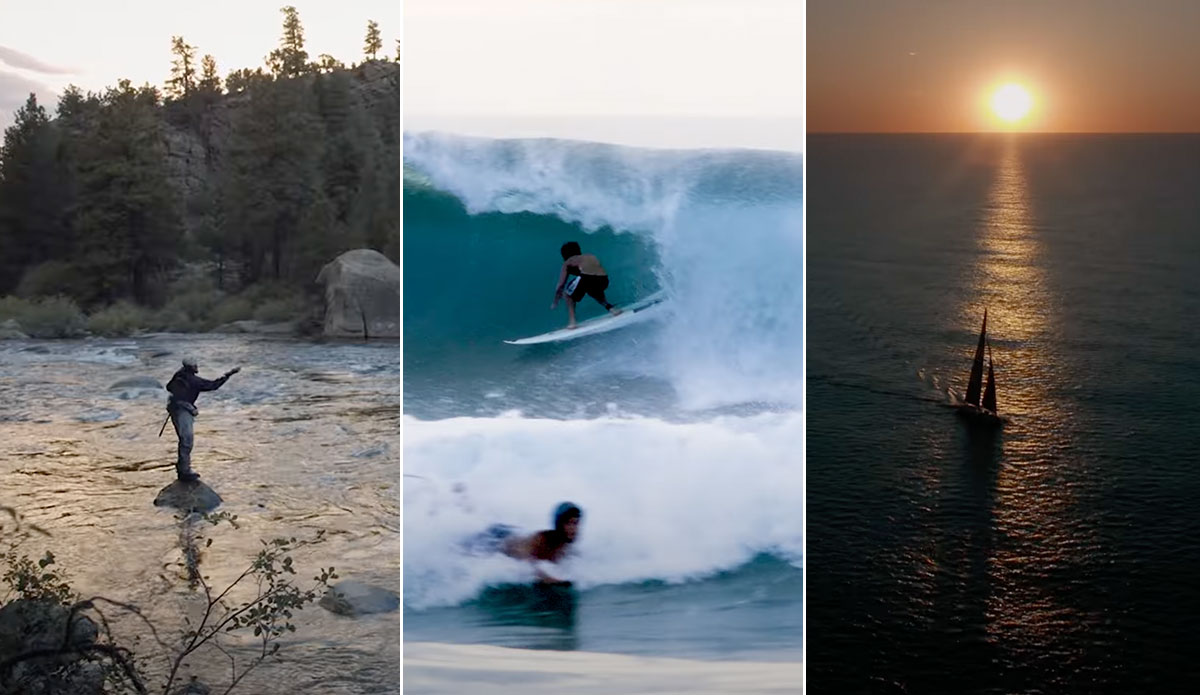 Protect Our Winters surfing, fishing, and sailing