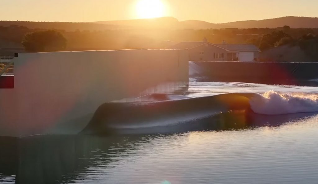 wave pool in an Arizona back yard