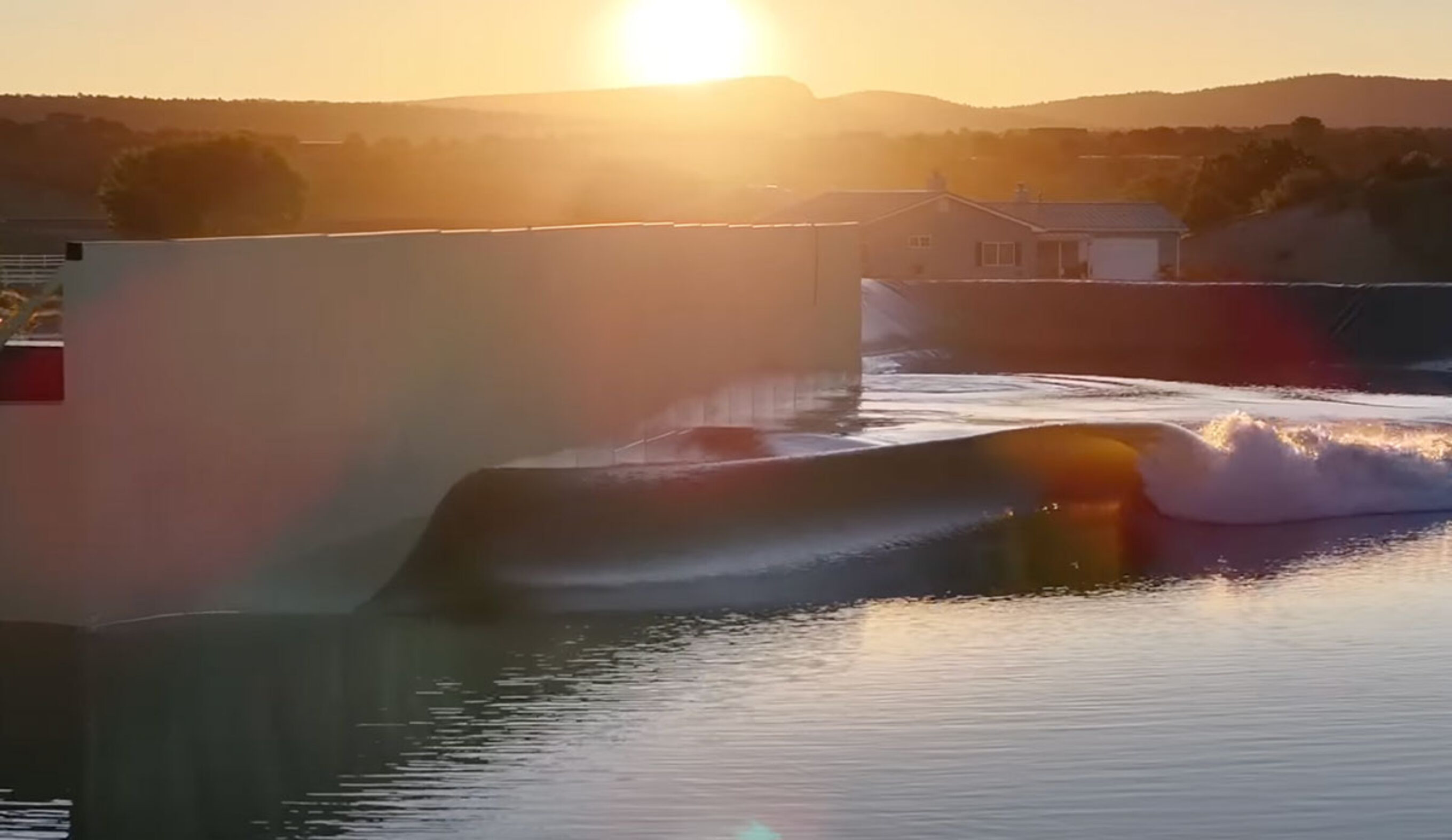 wave pool in an Arizona back yard