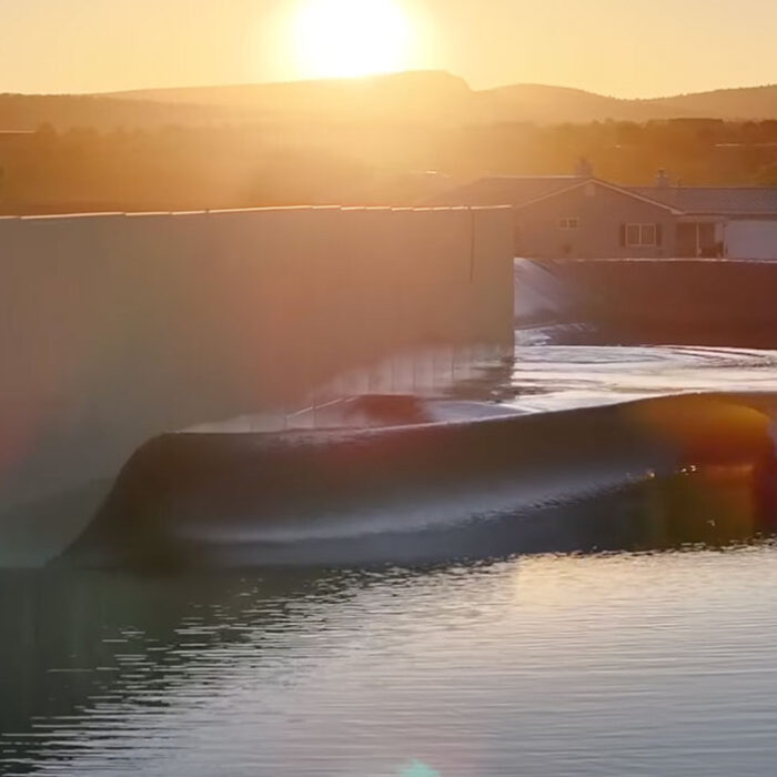 wave pool in an Arizona back yard