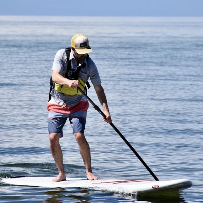 Nick B paddling on Lake Tahoe