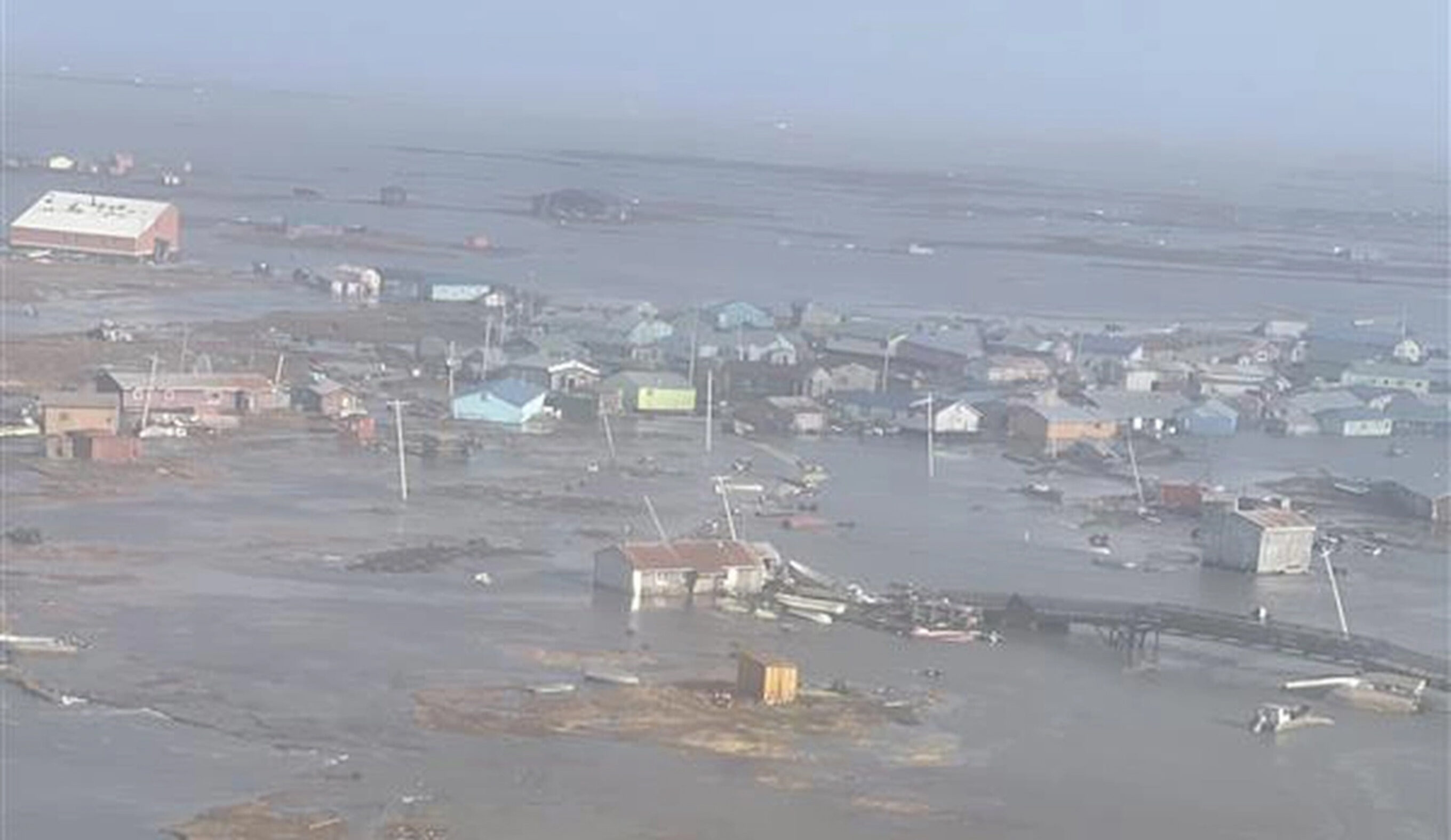 Kipnuk, Alaska, after coastal flooding impacted several western Alaska communities. Photo: U.S. Coast Guard // Air Station Kodiak