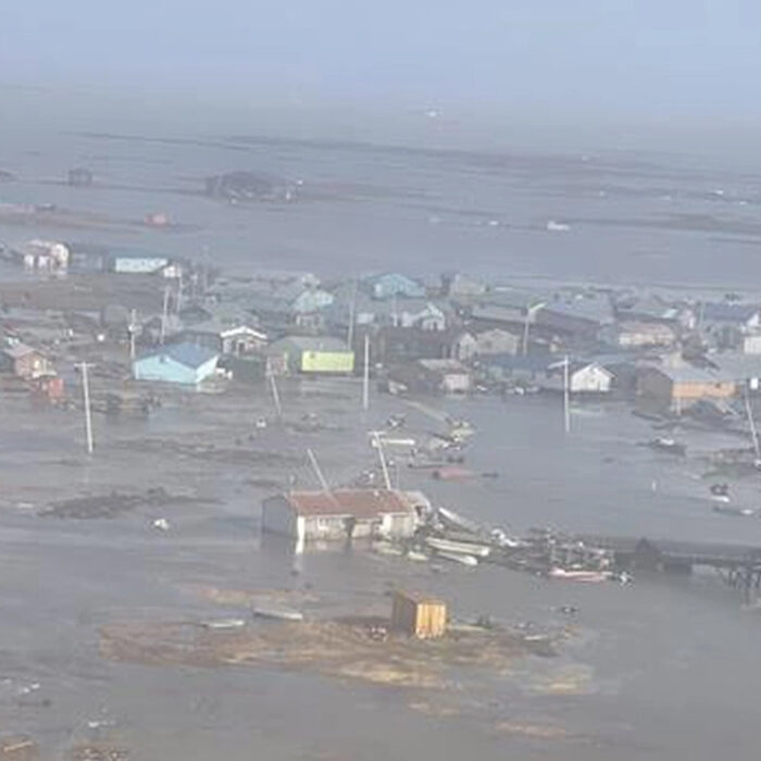 Kipnuk, Alaska, after coastal flooding impacted several western Alaska communities. Photo: U.S. Coast Guard // Air Station Kodiak