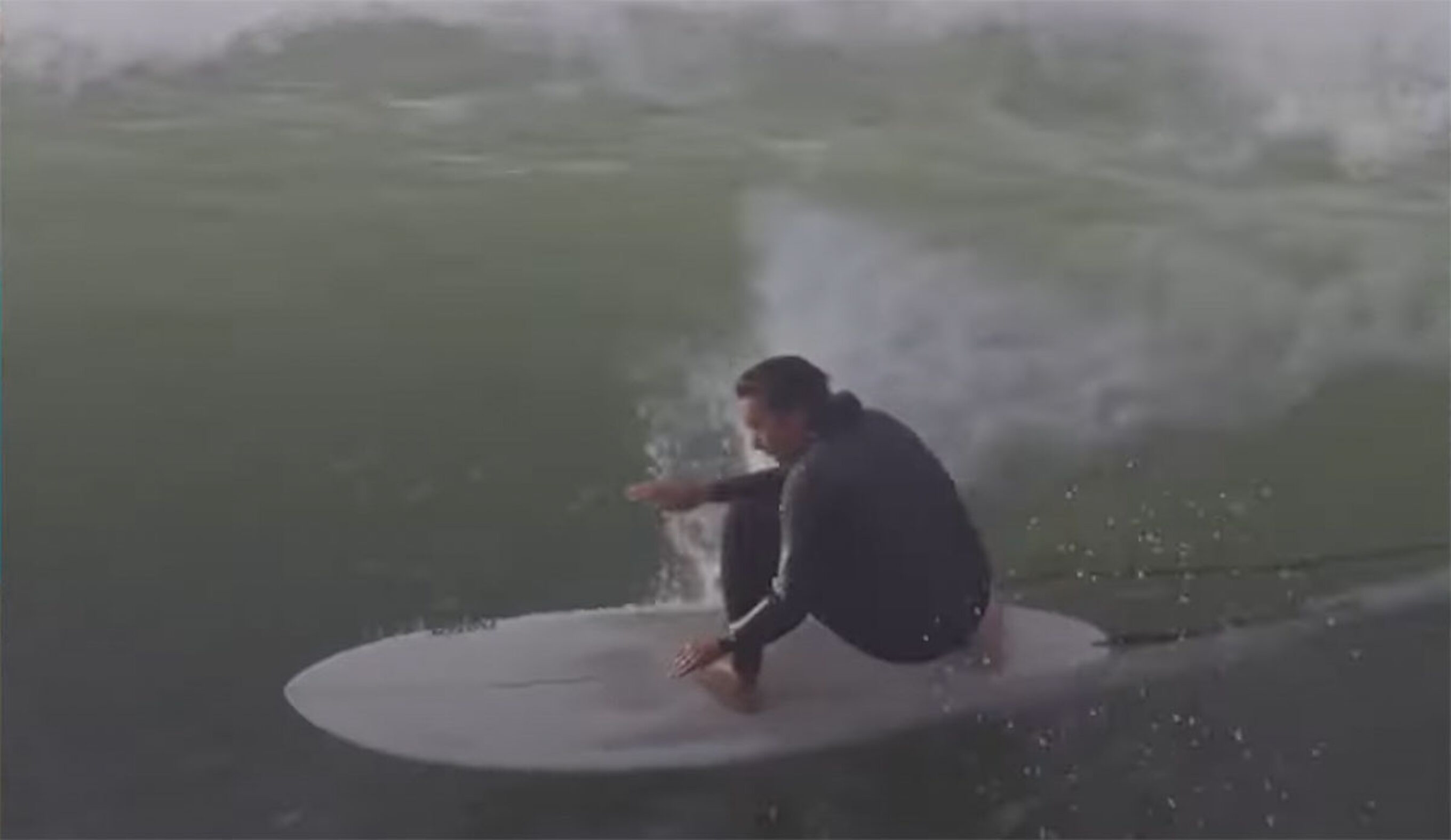 Devon Howard surfing a midlength surfboard