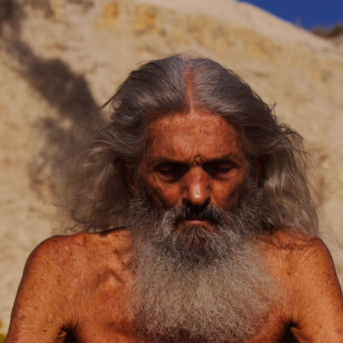 John Peck, legendary Pipeline surfer, meditating