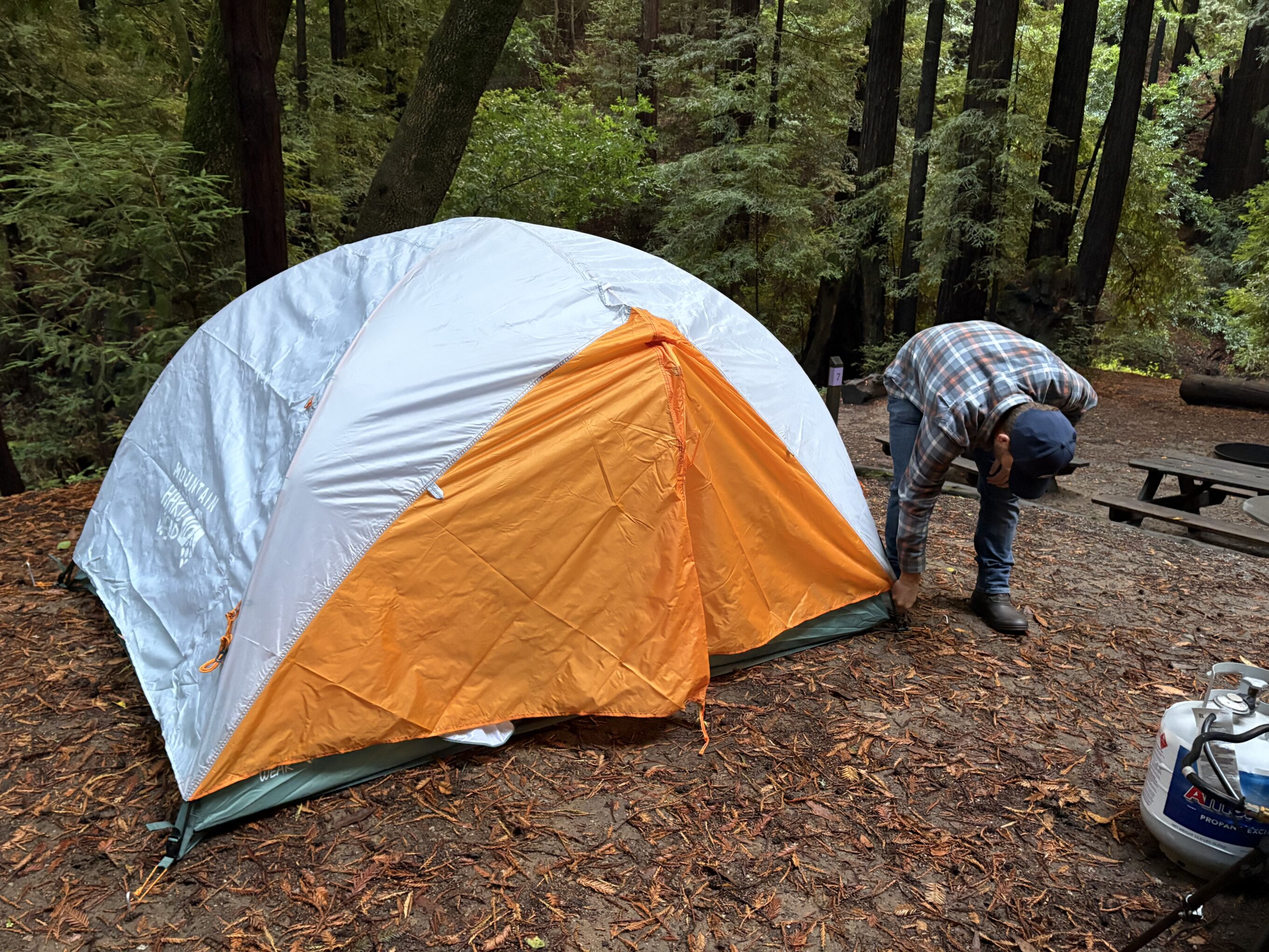 rain fly on a tent
