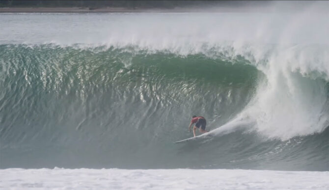 Matt Bromley surfing