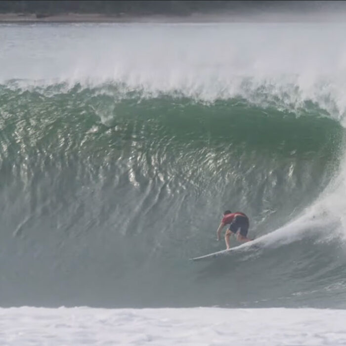 Matt Bromley surfing