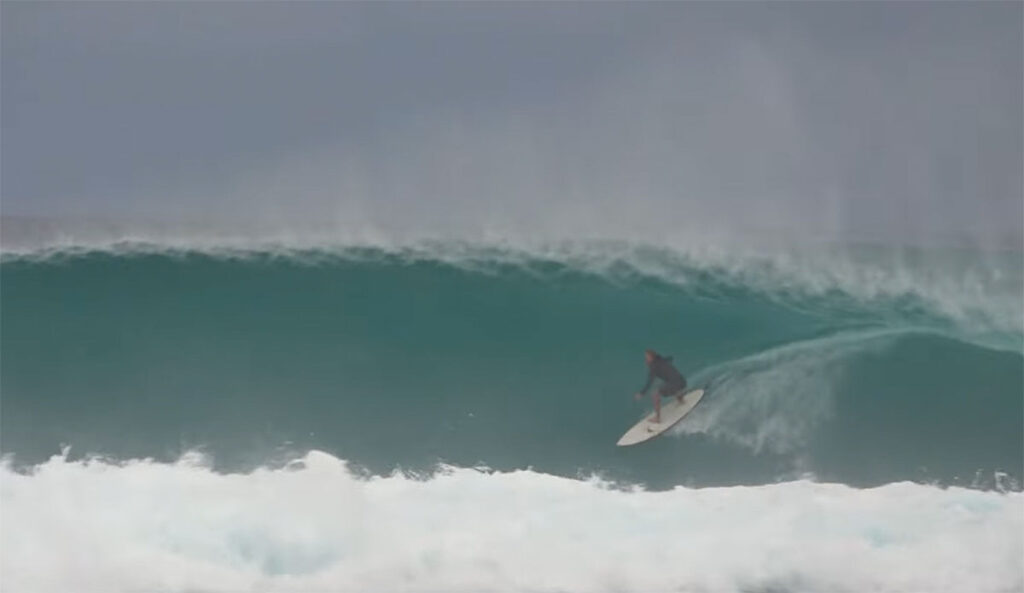 Lance's Right surfing