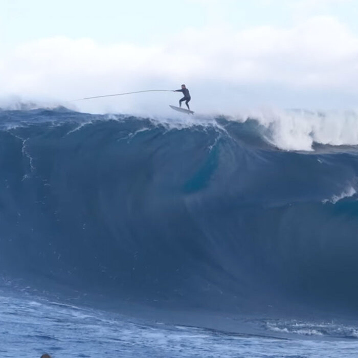 Surfer pulling off a wave at Western Australia's The Right
