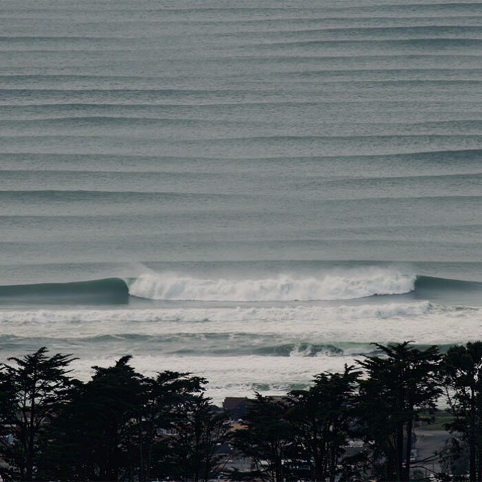 Ocean Beach waves breaking on January 24, 2024