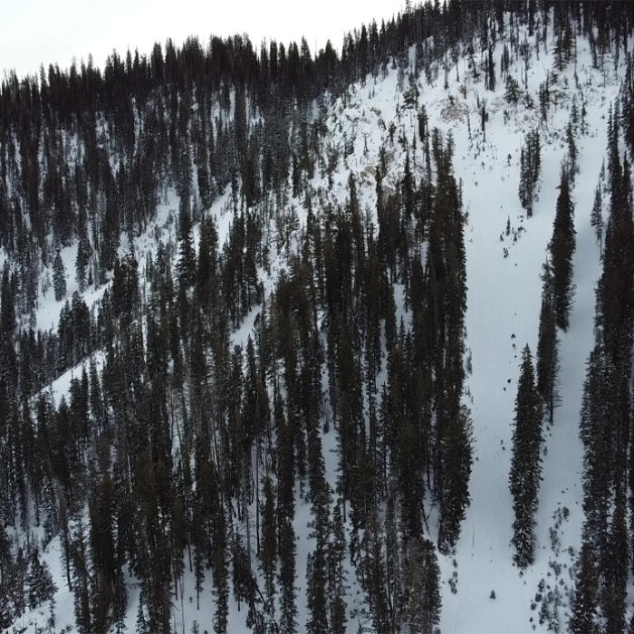 The avalanche took place at a spot known as"Bear Claw" to locals (pictured). Photo: Bridger-Teton Avalanche Center