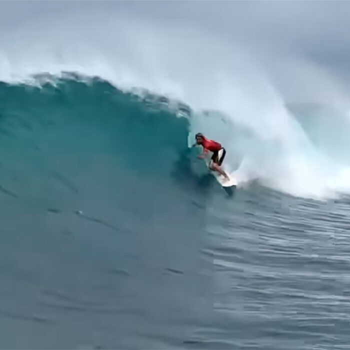 John John Florence surfing a Backdoor wave at the Florence Pipe Pro