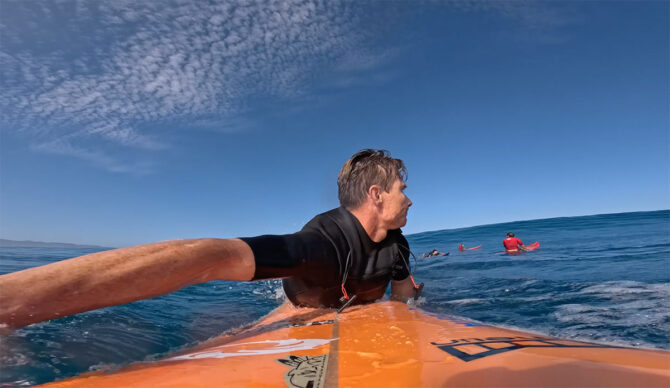 Mark Healey surfing at an Outer Reef off Oahu