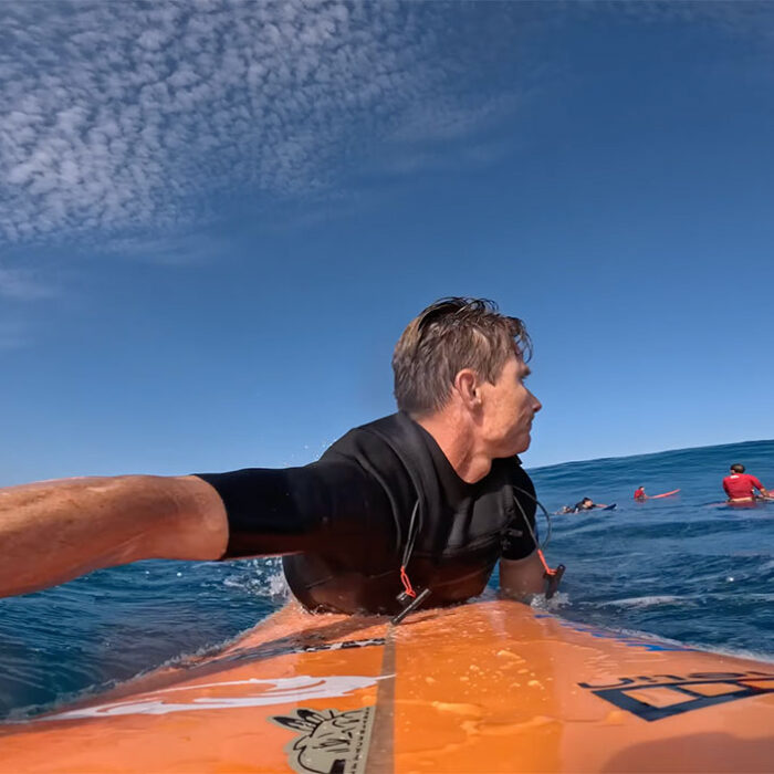 Mark Healey surfing at an Outer Reef off Oahu