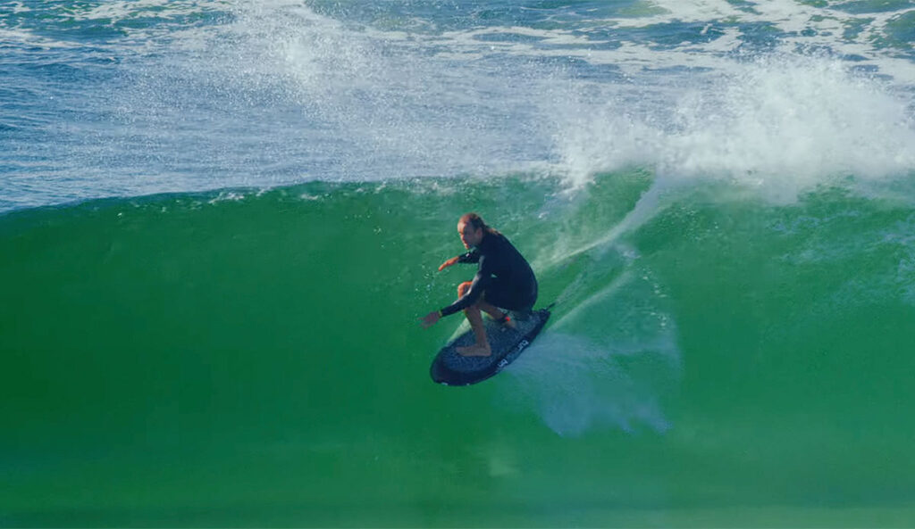 Ari Browne surfing a Lucid Fish surfboard