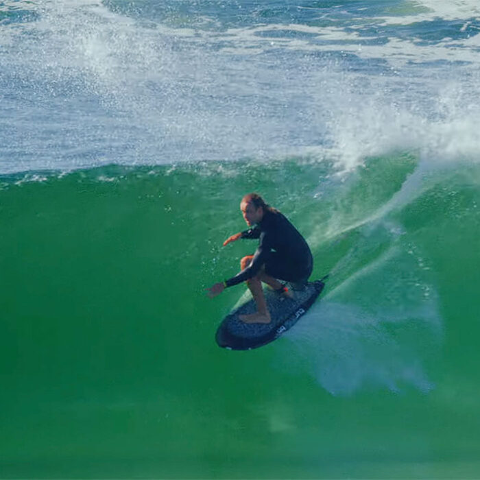 Ari Browne surfing a Lucid Fish surfboard