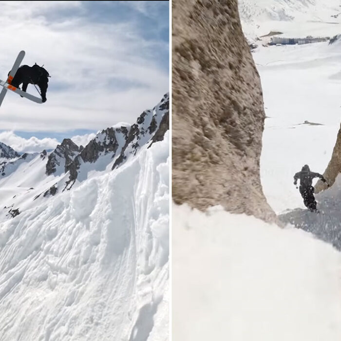 Candide Thovex skiing in Tignes, France