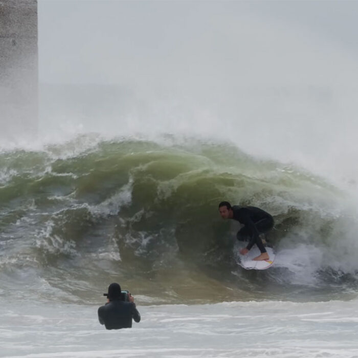 Jordy Smith surfing Six Pillars in South Africa