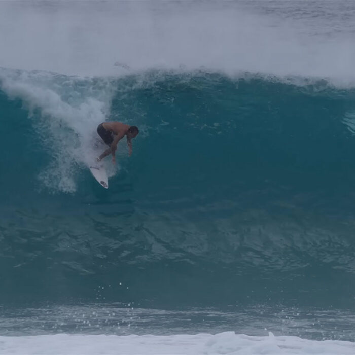 Koa Rothman surfing during the Backdoor Shootout at Pipeline