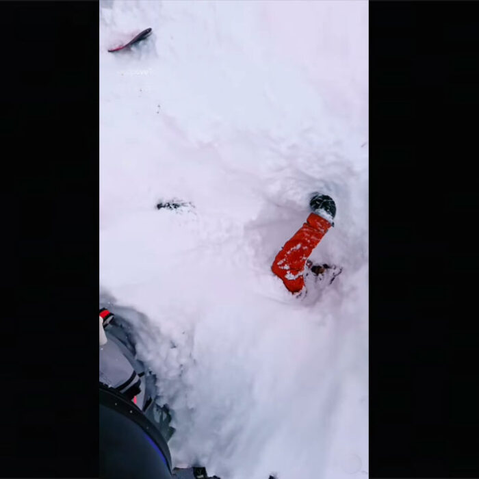 Watch Terrifying Moment When Skier Finds Young Boy Buried in the Snow