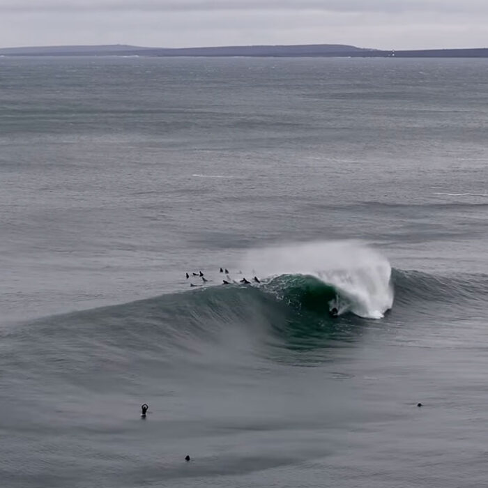 Aileen's big wave surfers riding waves in Ireland