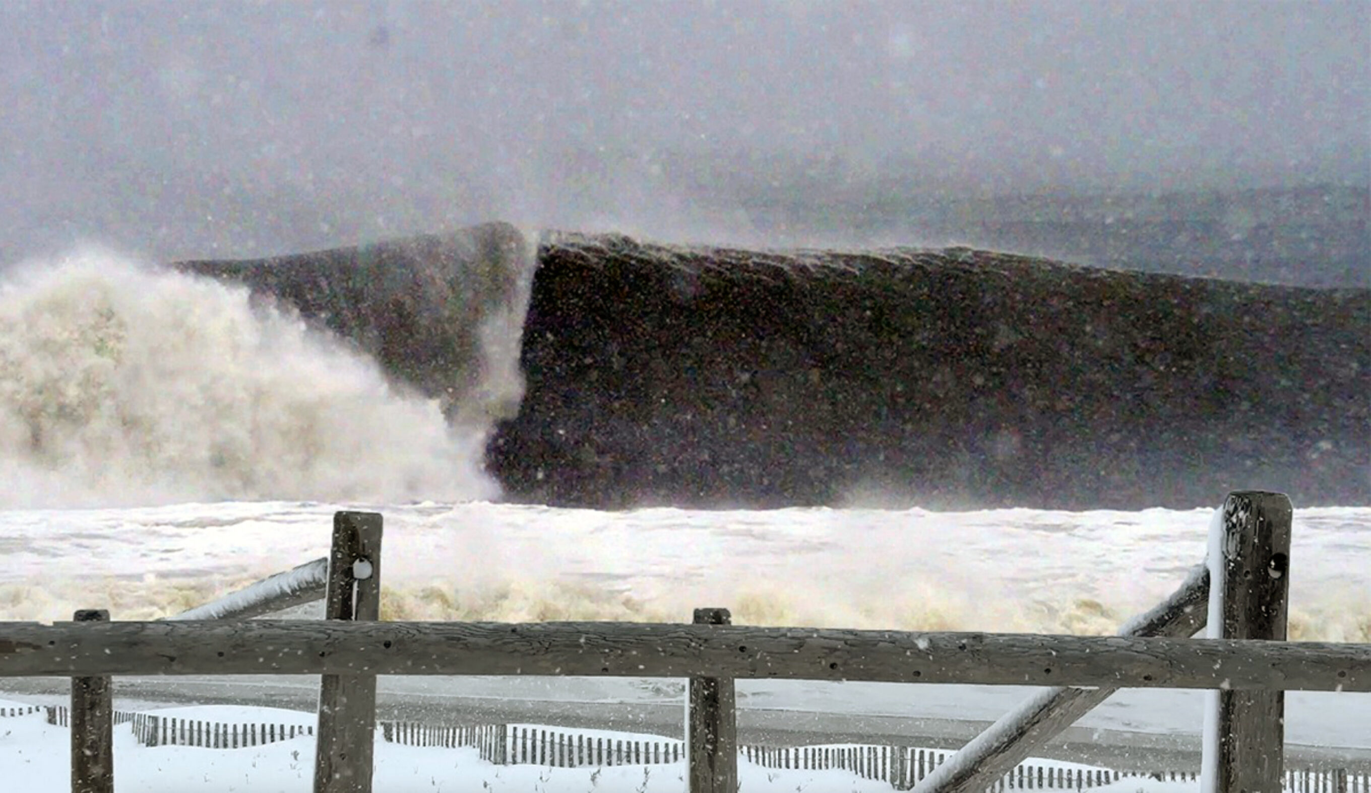 Bomb Cyclone Hernando Whipped Up Massive Waves in New Jersey
