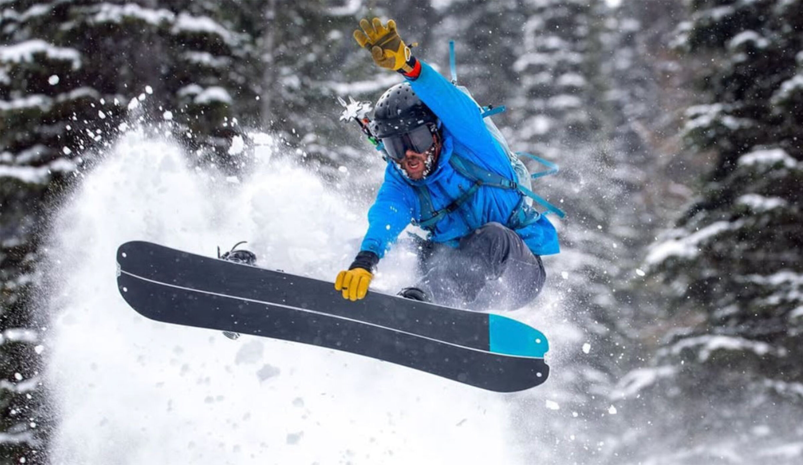 Stratton Matteson on a splitboard