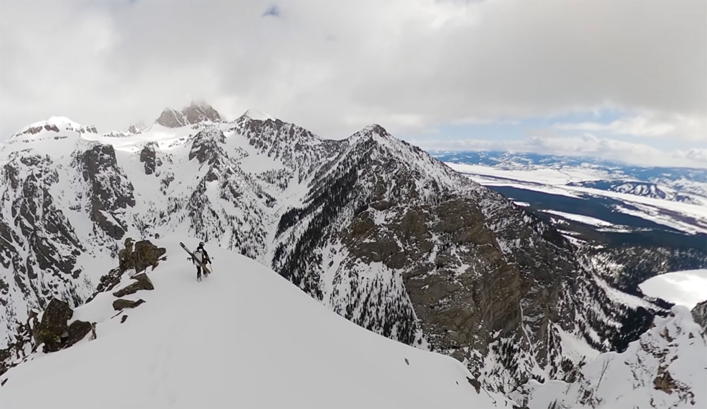 Jim Ryan at the top of the Zombie Apocalypse couloir