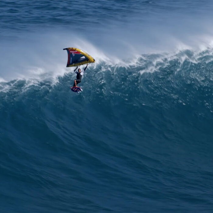 Kai Lenny wing surfing Jaws