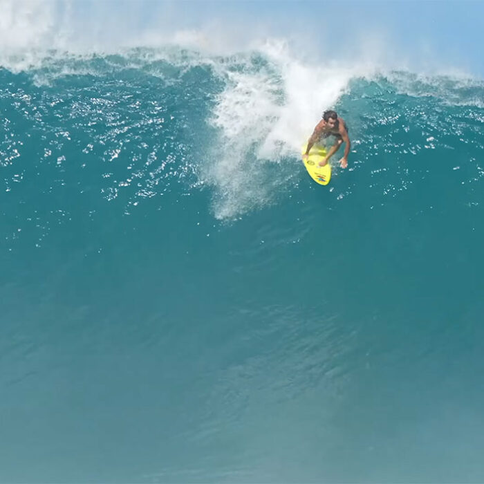 Mason Ho surfing a 5'6" at Pipeline