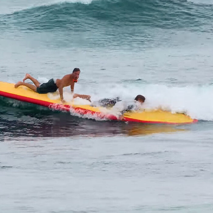 Sickos on a 20-foot longboard