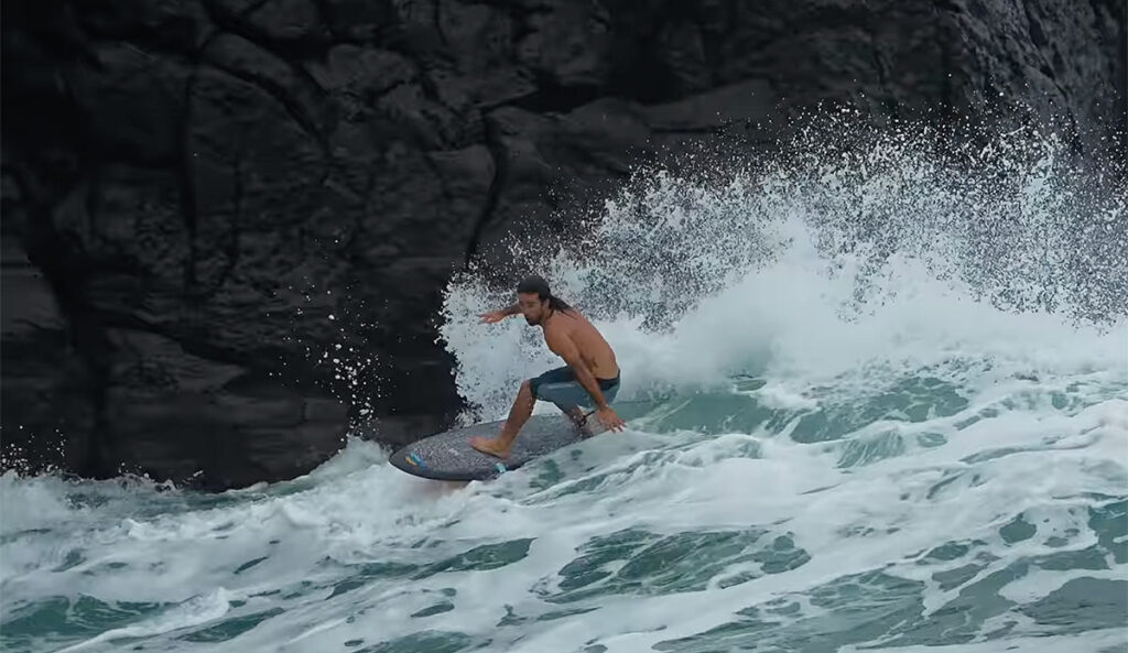 Mason Ho surfing at Mermaid Rock